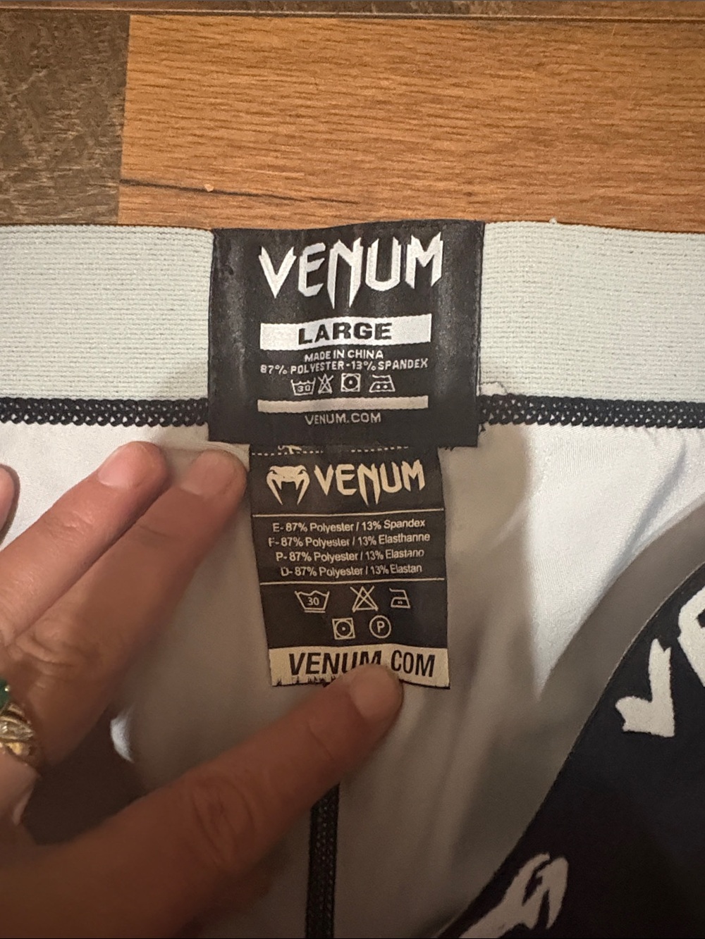 Venum Gladiator 3.0 Dry Tech MMA Compression Spats - Black/White - Picture 2 of 2